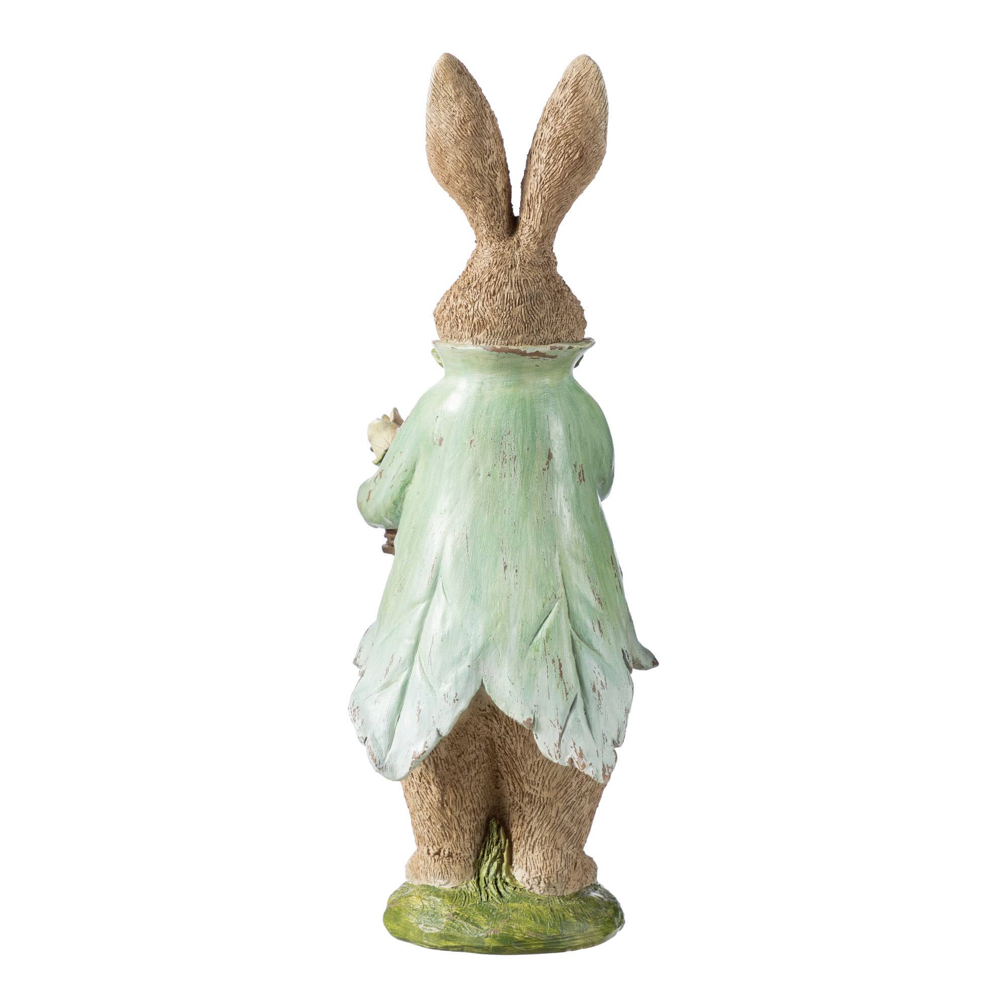 Glitzhome® 15.75" Easter Resin Bunny Boy with Flowers Table Decor